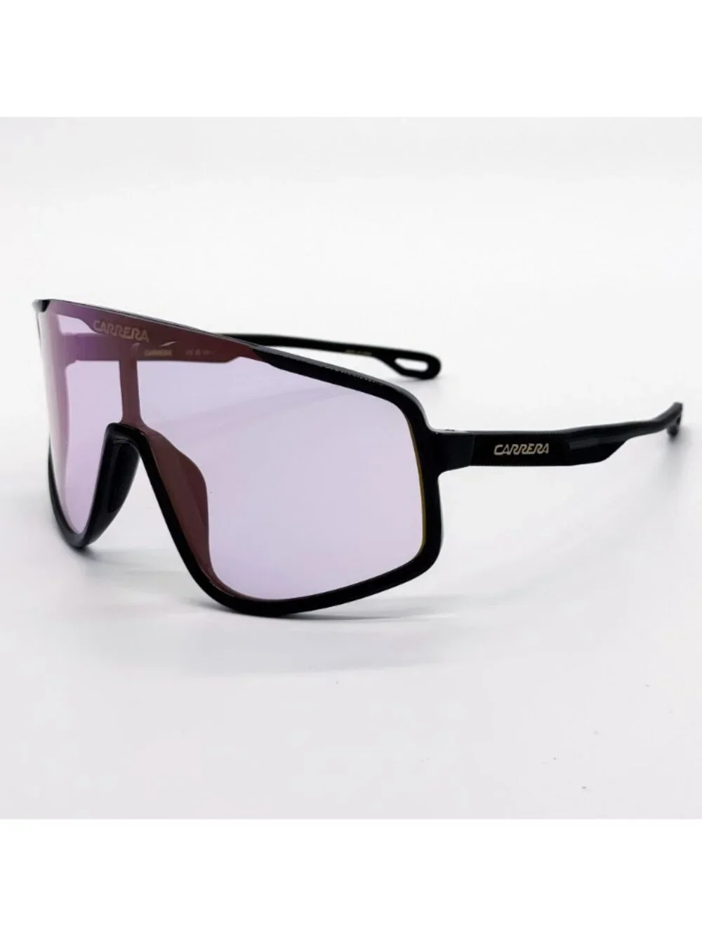 New CARRERA 4017/S 807TE Sunglasses Black Purple Unisex Shield Eyewear